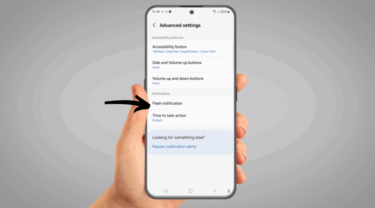android flash notification