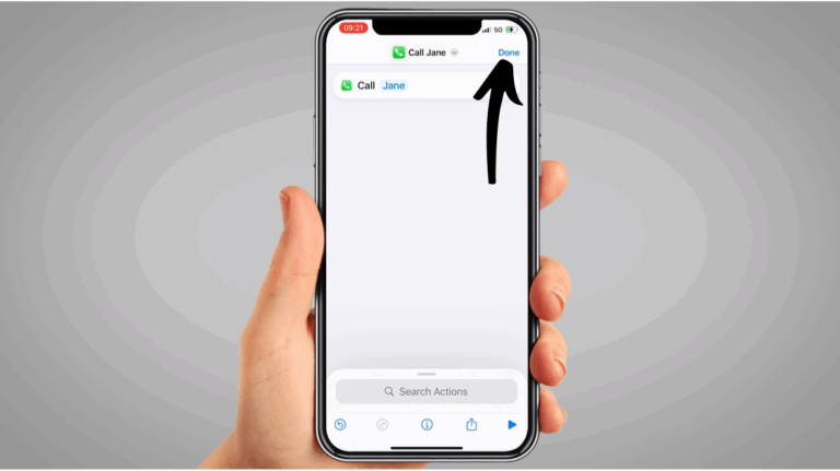 iphone Tap done