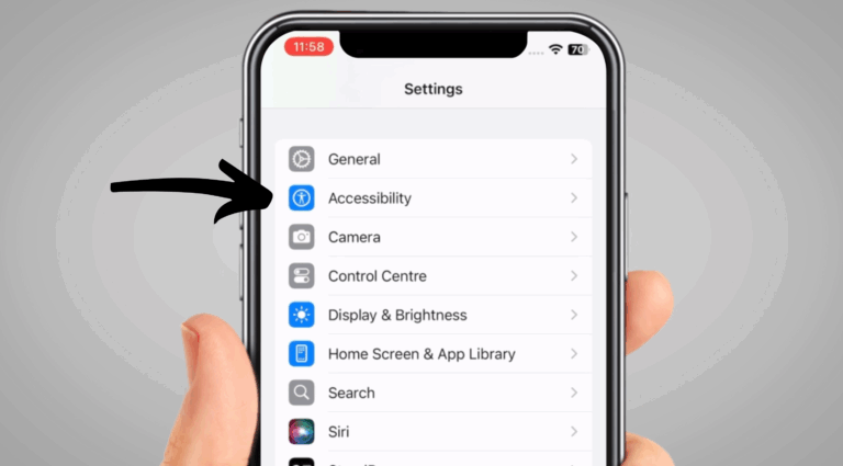 Iphone accessibility tab