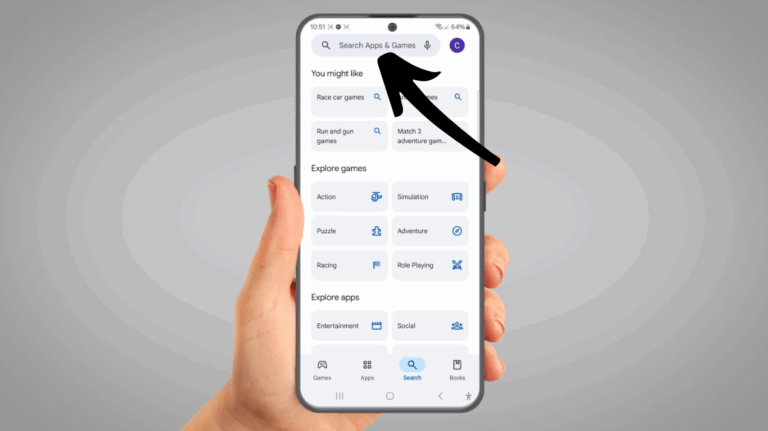 Play Store search bar