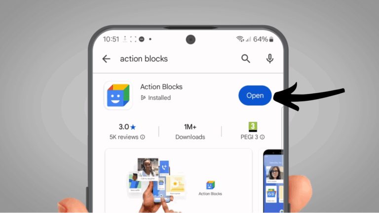 Action blocks open
