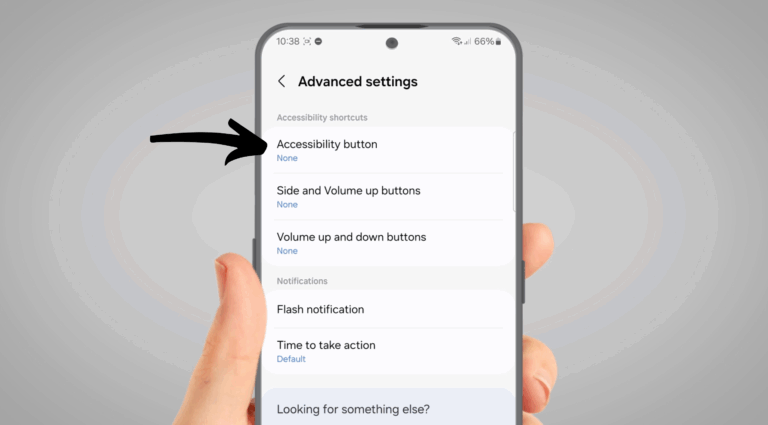 Android accessibility button