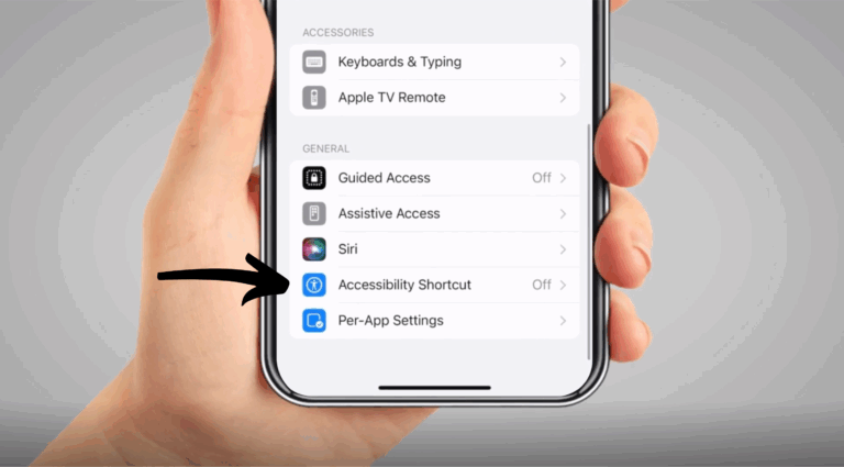 Iphone accessibility shortcut